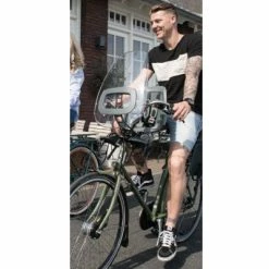 Pare Brise Vélo Pour Siège Bobike One+ Mini -Porte-vélo Soldes Magasin pare brise velo pour siege bobike one mini gris full 4