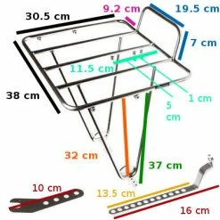 Porte-bagages Avant Argent Pour Vélo Frontière - BLB -Porte-vélo Soldes Magasin porte bagages avant argent pour velo frontiere blb full 6