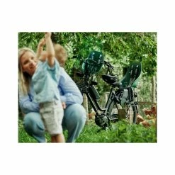 Siège Vélo Enfant Arrière Sur Porte-bagages Urban Iki Bio Momigara -Porte-vélo Soldes Magasin porte bebe velo vert urban iki bio porte bagages