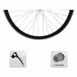 Porte-vélo Soldes Magasin 12 Brandless Roue Arrière Vélo Course 700 Noir Mat Cassette 7/8/9 Vitesses