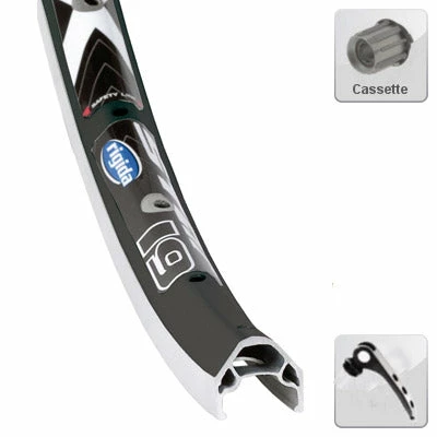 Roue Vélo Arrière 28 Pouces à Cassette 8 à 10 Vitesses Rigida 3 Roue Vélo Arrière 28 Pouces à Cassette 8 à 10 Vitesses Rigida