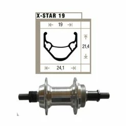 Roue Vélo Avant Argent Double Paroi 20x1.75 X-Star 19 - Ryde -Porte-vélo Soldes Magasin roue velo avant argent double paroi 20x1 75 x star 19 ryde full 2